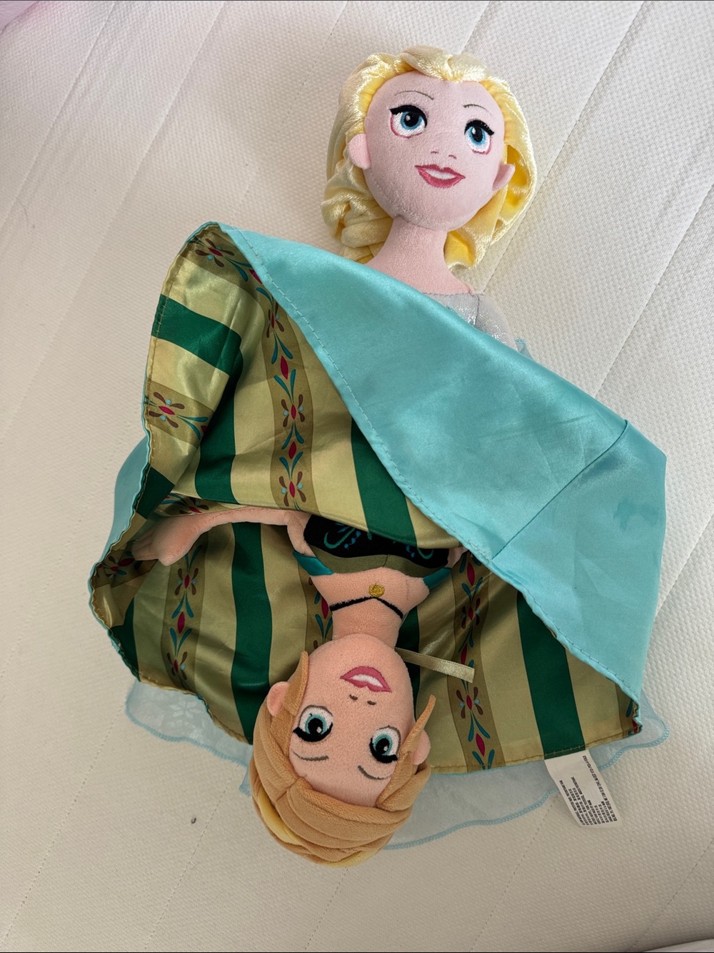Disney Elsa & Anna Plush Doll Pair in Aqua and Green Dresses